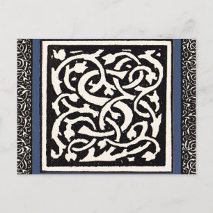 Carte Postale Vintage Monogram S Art Nouveau Letter