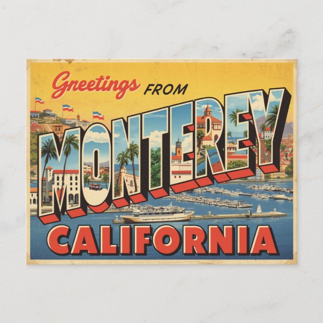 Carte Postale Vintage Monterey Travel (Devant)