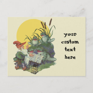 Carte Postale Vintage Music Magazine Couverture Art, Etude Frog