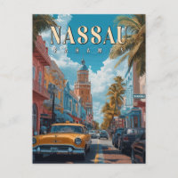 Carte postale vintage Nassau Bahamas - Classique T
