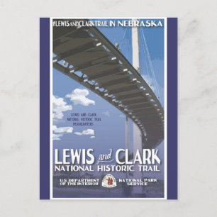 Carte Postale Vintage Nebraska Lewis et Clark Trail Travel