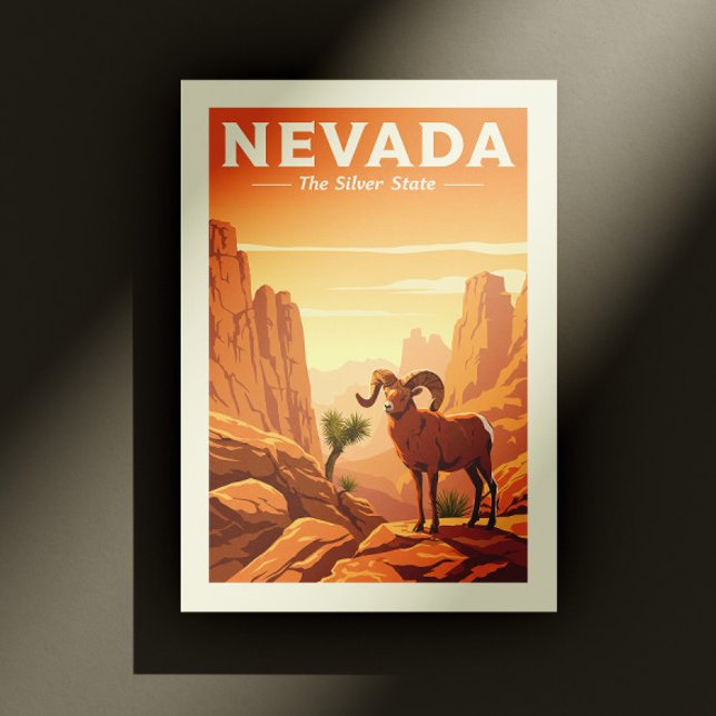 Carte Postale Vintage Nevada (Créateur téléchargé)