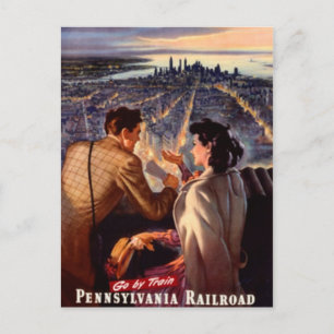 Carte Postale Vintage New York City, États-Unis -