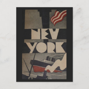 Carte Postale Vintage New York Travel