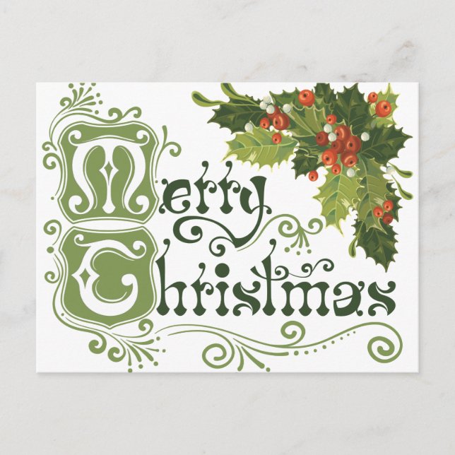 Carte postale Vintage Noël (Devant)