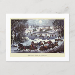 CARTE POSTALE : VINTAGE NOËL : Central Park