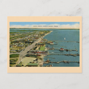 Carte Postale Vintage North Beach, Corpus Christi, Texas
