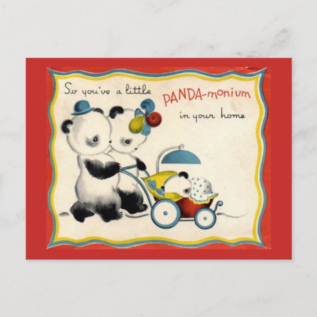 Carte postale vintage nouvelle arrivée (Devant)