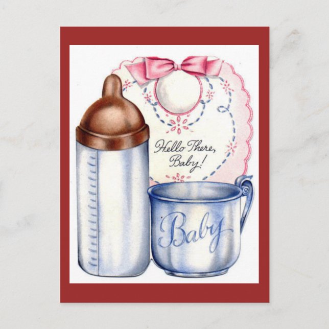 Carte postale vintage nouvelle arrivée (Devant)