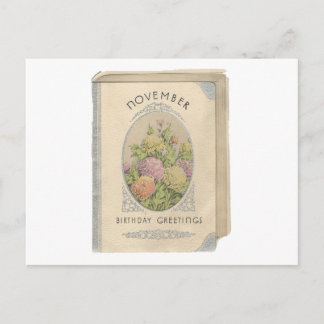 Carte Postale Vintage novembre Anniversaire