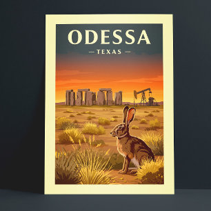Carte Postale Vintage Odessa Texas