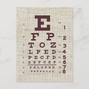 Carte Postale Vintage OEil Graphique sur Burlap