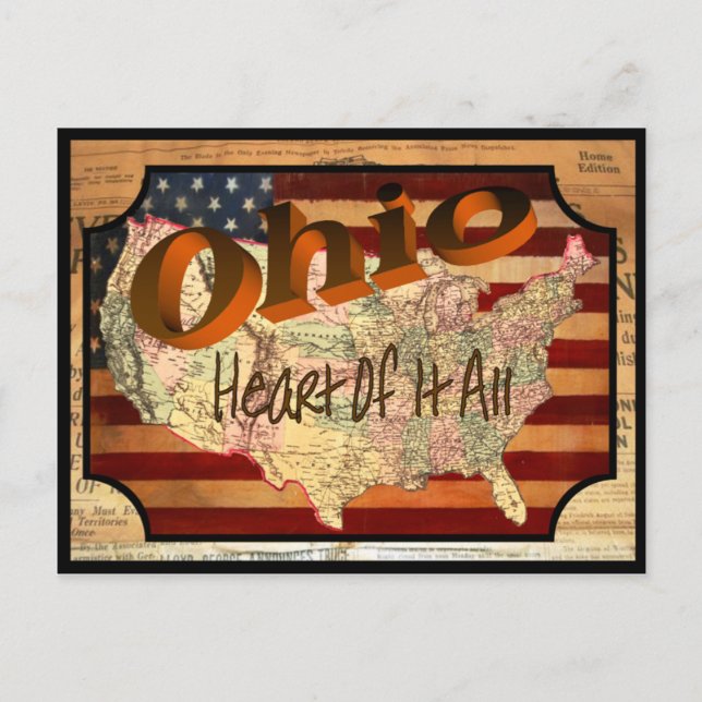 Carte postale vintage Ohio (Devant)