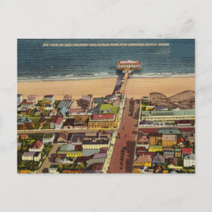 Carte Postale Vintage, Old Orchard Beach, Maine