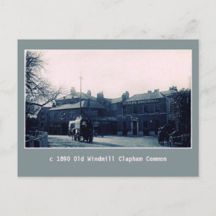 Carte Postale vintage Old Windmill pub Clapham Common