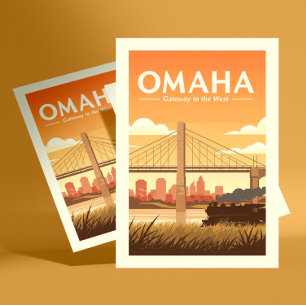 Carte Postale Vintage Omaha Nebraska