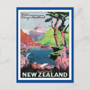 Carte postale vintage Otago Nouvelle-Zélande