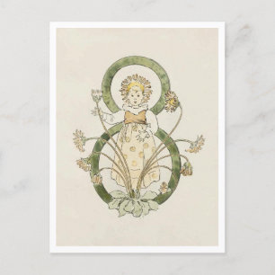 Carte Postale Vintage Ottilia Adelborg Numéro floral - 8