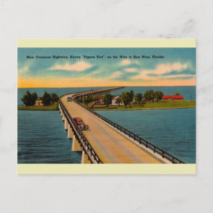 Carte postale vintage Overseas Highway Florida Key