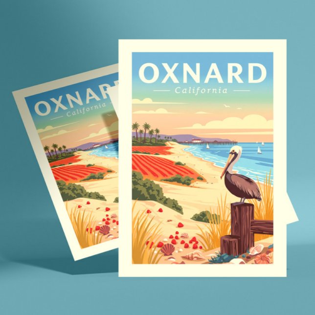 Carte Postale Vintage Oxnard Californie (Créateur téléchargé)