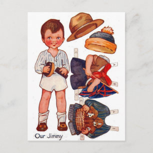 Carte postale vintage Paperdoll Little Boy Jimmy
