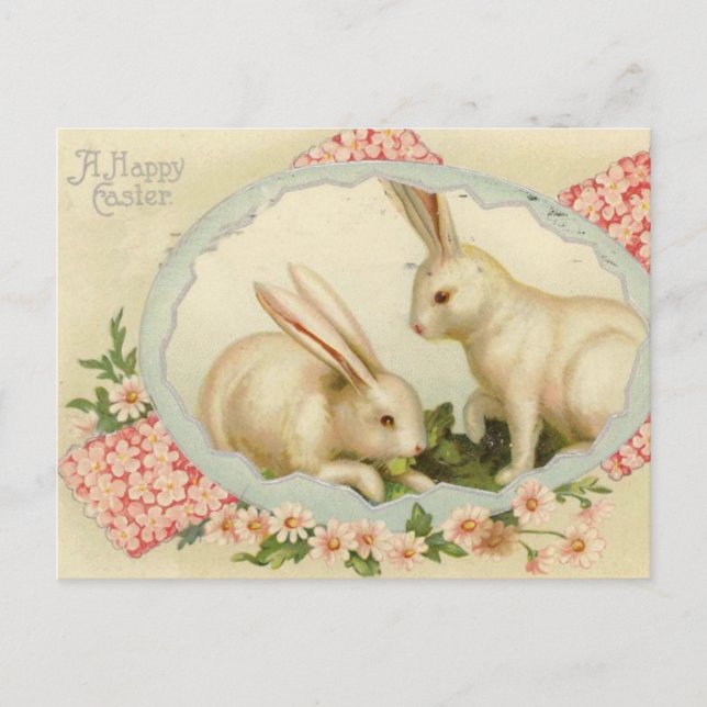 Carte postale vintage Pâques Bunny Holiday (Devant)