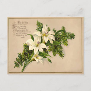 Carte postale vintage Pâques Lily