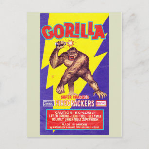 Carte postale vintage Paquet Firecracker