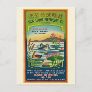 Carte postale vintage Paquet Firecracker