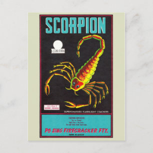 Carte postale vintage Paquet Firecracker