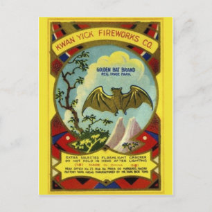 Carte postale vintage Paquet Firecracker