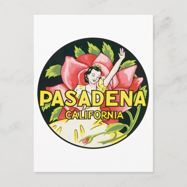 Carte Postale Vintage Pasadena Californie (Devant)