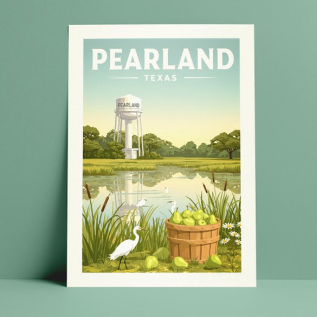 Carte Postale Vintage Pearland Texas (Créateur téléchargé)