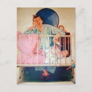 Carte Postale Vintage père endormi