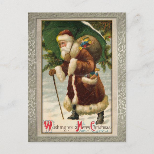 Carte postale vintage Père Noël Christmas (Devant)
