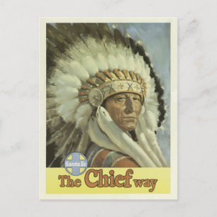 Carte Postale Vintage Père Noël Fe Nouveau Mexique La voie princ