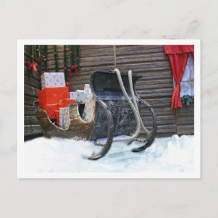Carte postale vintage Père Noël Sleigh