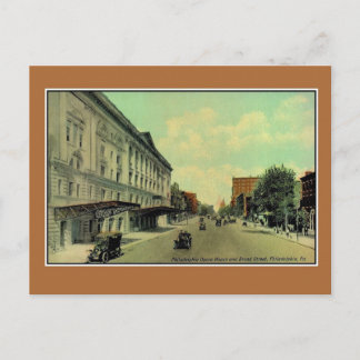 Carte Postale Vintage Philadelphie Broad Street, Opéra