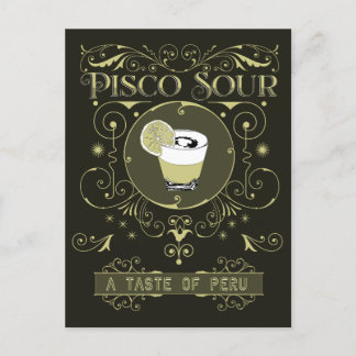 Carte Postale Vintage Pisco Sour