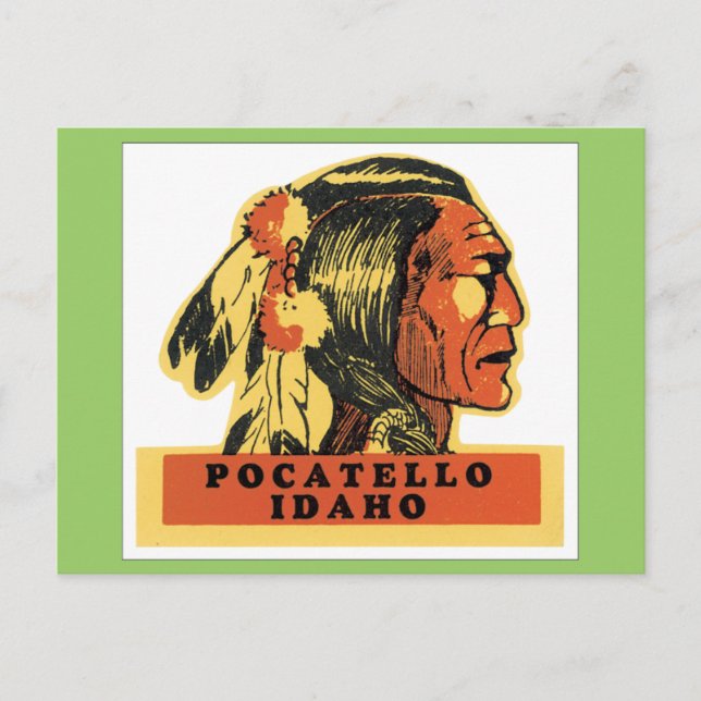 Carte Postale Vintage Pocatello Idaho (Devant)