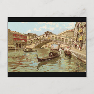 Carte postale vintage Ponte de ponte di Rialto, Ve