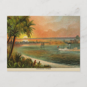 Carte Postale Vintage Port Fernandina Amelia Island Floride