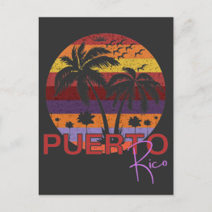 Carte Postale Vintage Porto Rico Summer Beach