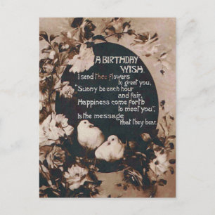 Carte postale Vintage pour les colombes désireuses