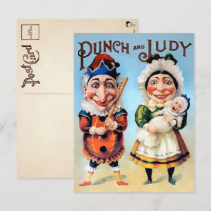 Carte postale vintage Punch et Judy