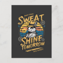 Carte Postale Vintage Rabbit Workout Motivation Art
