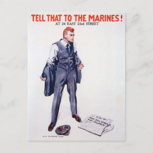 Carte Postale Vintage Racontez cela au recrutement des Marines