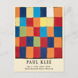 Carte Postale Vintage Remixe Paul Klee Art Abstrait Bauhaus 