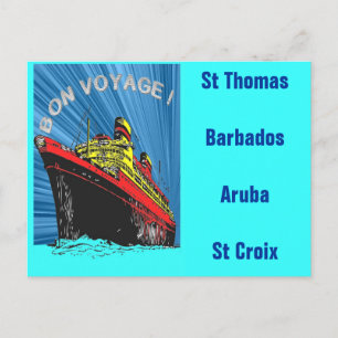 Carte Postale Vintage / Retro Art déco Voyage Design Produit
