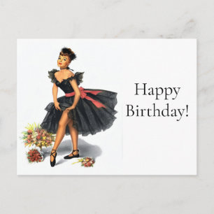 Carte postale vintage Retro Ballet Dancer 1950